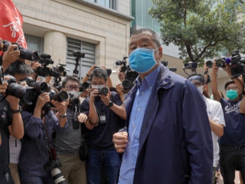 ▲ 홍콩 언론계 거장 지미 라이가 '홍콩보안법' 위반 혐의로 체포됐다. 사진제공=뉴시스.