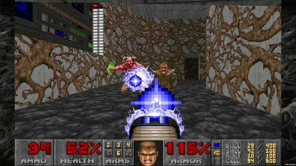 ▲ ▲ 1993년 12월 10일 이드 소프트웨어가 출시한 FPS 게임 '둠'은 3D게임의 초석을 다진 역사적인 작품이다.
