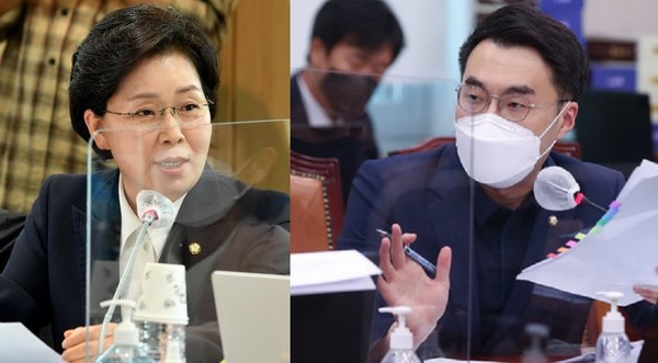 ▲ (왼쪽)양향자 무소속 의원과 김남국 더불어민주당 의원. 각 사진=뉴시스