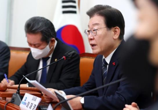 ▲ 이재명 더불어민주당 대표가 26일 오전 서울 여의도 국회에서 열린 최고위원회 회의에서 발언하고 있다. 사진=뉴시스