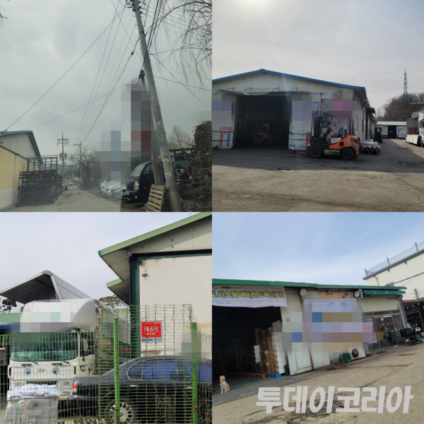 하남시 그린벨트에 자리잡은 위반건축물들이다. 각각 물류창고와 창호회사 등 다양한 용도로 사용되고 있다. 사진=투데이코리아 DB