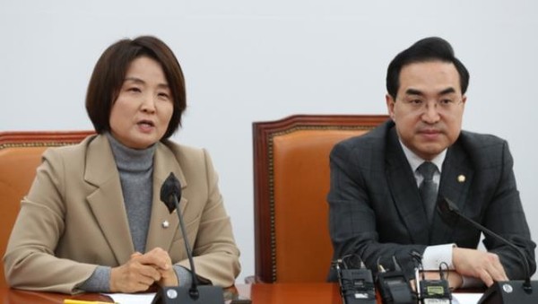 ▲ 이은주 정의당 원내대표가 6일 오전 서울 여의도 국회에서 박홍근 더불어민주당 원내대표와 면담을 하고 있다. 사진=뉴시스