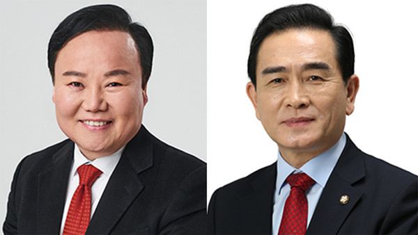 ▲ 국민의힘 김재원 최고위원(왼쪽)과 태영호 최고위원.