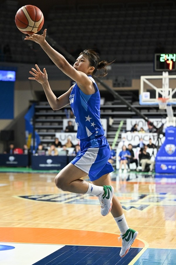 ▲ 삼성생명과 플레이오프 2차전 경기에서 맹활약한 우리은행의 박지현. 사진=WKBL