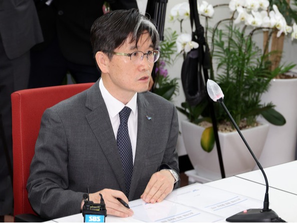 ▲ 오동운 고위공직자범죄수사처장(공수처장)이 14일 오전 서울 여의도 국회에서 추경호 국민의힘 원내대표를 예방하며 발언하고 있다. 2024.06.14. 사진=뉴시스