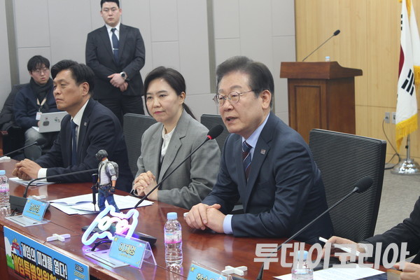 ▲ 이재명 더불어민주당 대표가 7일 국회 의원회관에서 열린 ‘게임특별위원회 출범식’에서 발언하고 있다. 사진=이기봉 기자