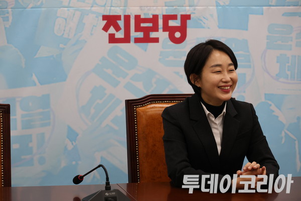 ▲ 김재연 진보당 상임대표가 14일 서울 여의도 국회에서 투데이코리아와의 인터뷰를 진행하고 있다. 사진=투데이코리아