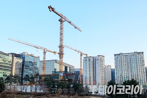 ▲ 성남시 판교 건설 현장 모습. 사진=투데이코리아