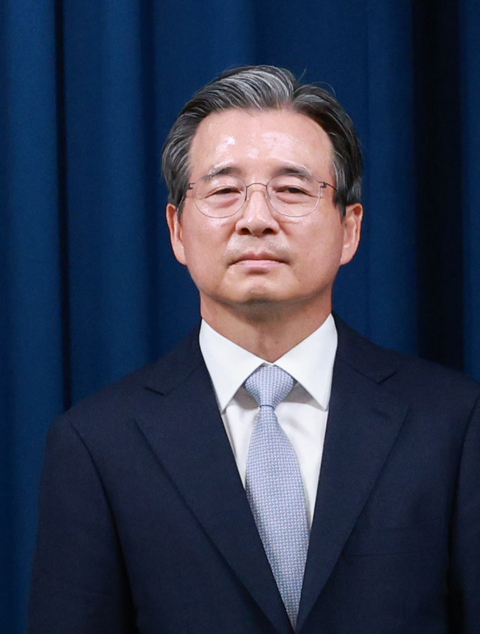 ▲ 지난 6일 인선 발표 브리핑에 참석한 김용범 정책실장. 사진=뉴시스