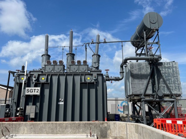 ▲ 본 사진은 기사와 직접적인 연관이 없는 자료 사진. 효성중공업이 지난 2023년 스코틀랜드에 공급한 초고압변압기. 사진=효성중공업