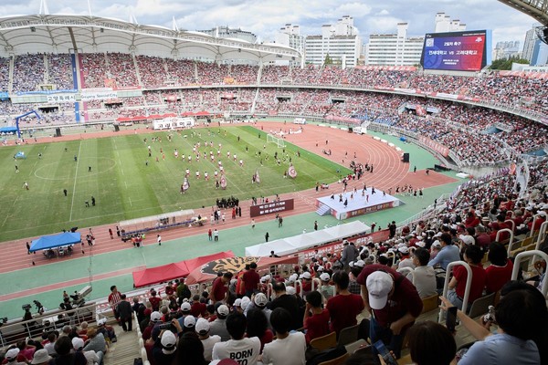 ▲ 고연전 응원석. 사진=고려대학교