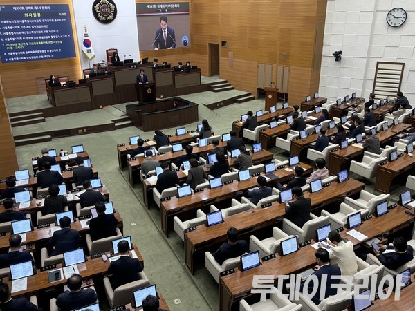 ▲ 지난 3일 서울시의회에서 ‘제333회 정례회’가 진행되고 있다. 사진=투데이코리아