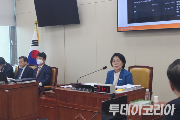 ▲ 23일 서울 여의도 국회 과학기술정보방송통신위원회에서 열린 국정감사에서 최민희 위원장이 발언하고 있다. 사진=투데이코리아