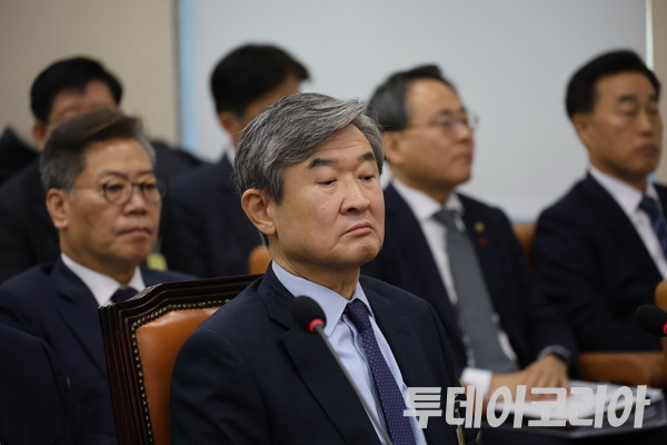 ▲ 조태용 전 국가정보원장이 지난 1월 열린 ‘윤석열 정부의 비상계엄 선포를 통한 내란 혐의 진상규명 국정조사’ 특별위원회에 출석했다. 사진=투데이코리아